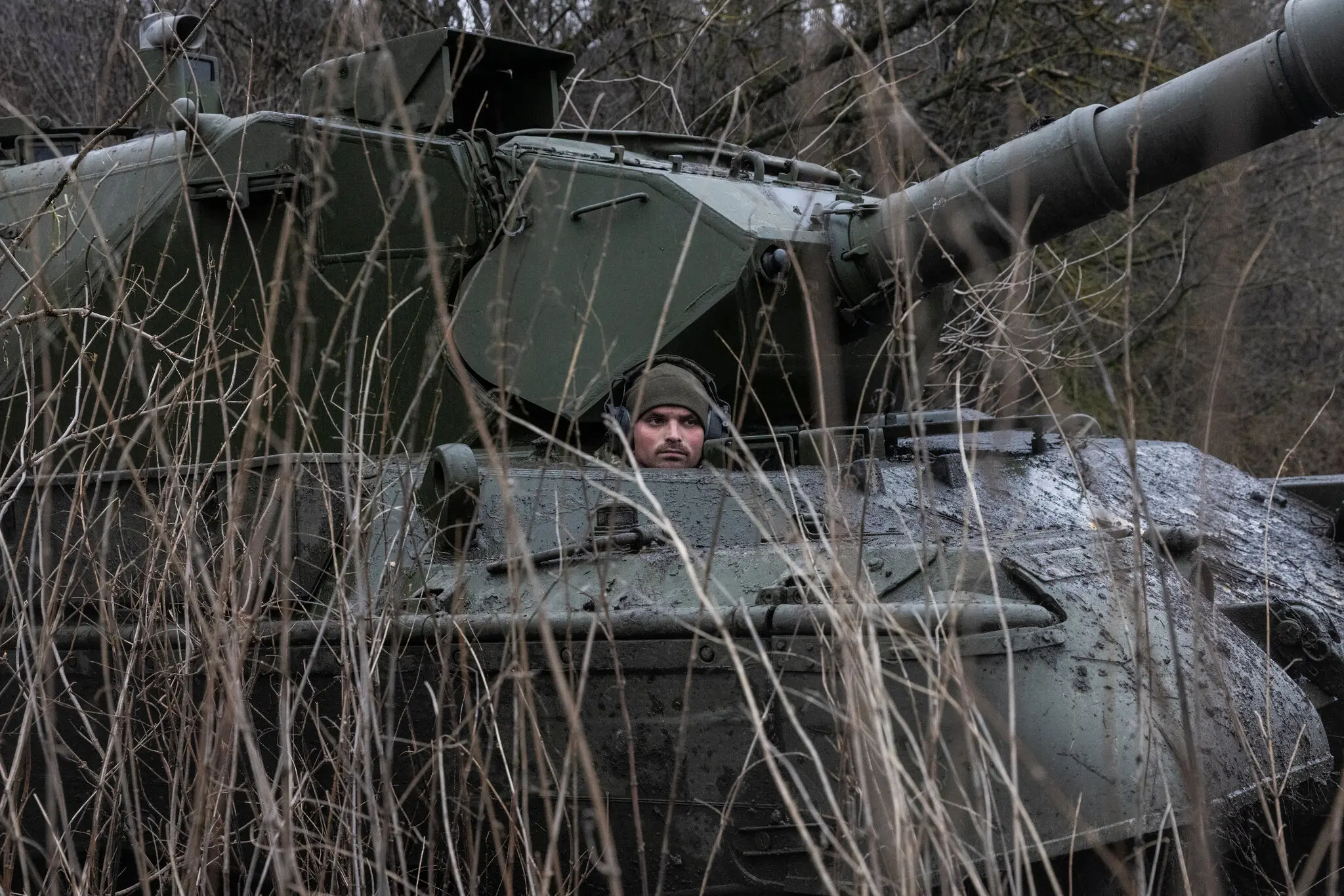 Український військовий на передовій в Харківській області 3 грудня 2023 року.